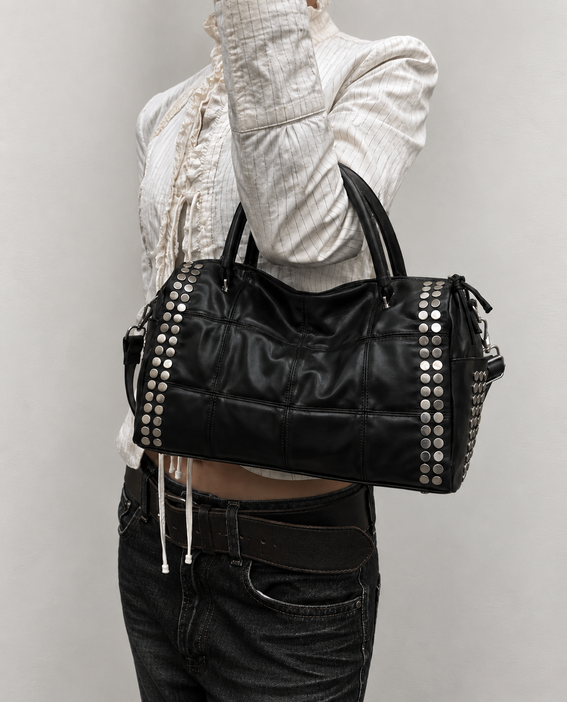 Studded Moto Bag