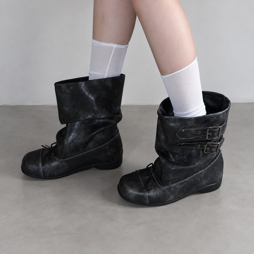 Buckle Moto Boots