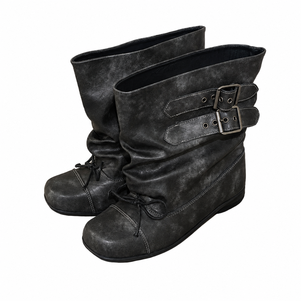 Buckle Moto Boots
